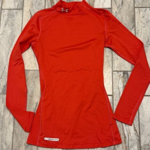 NEW Under Armour women's XS Pink Coldgear mock long sleeve shirt - Picture 1 of 6